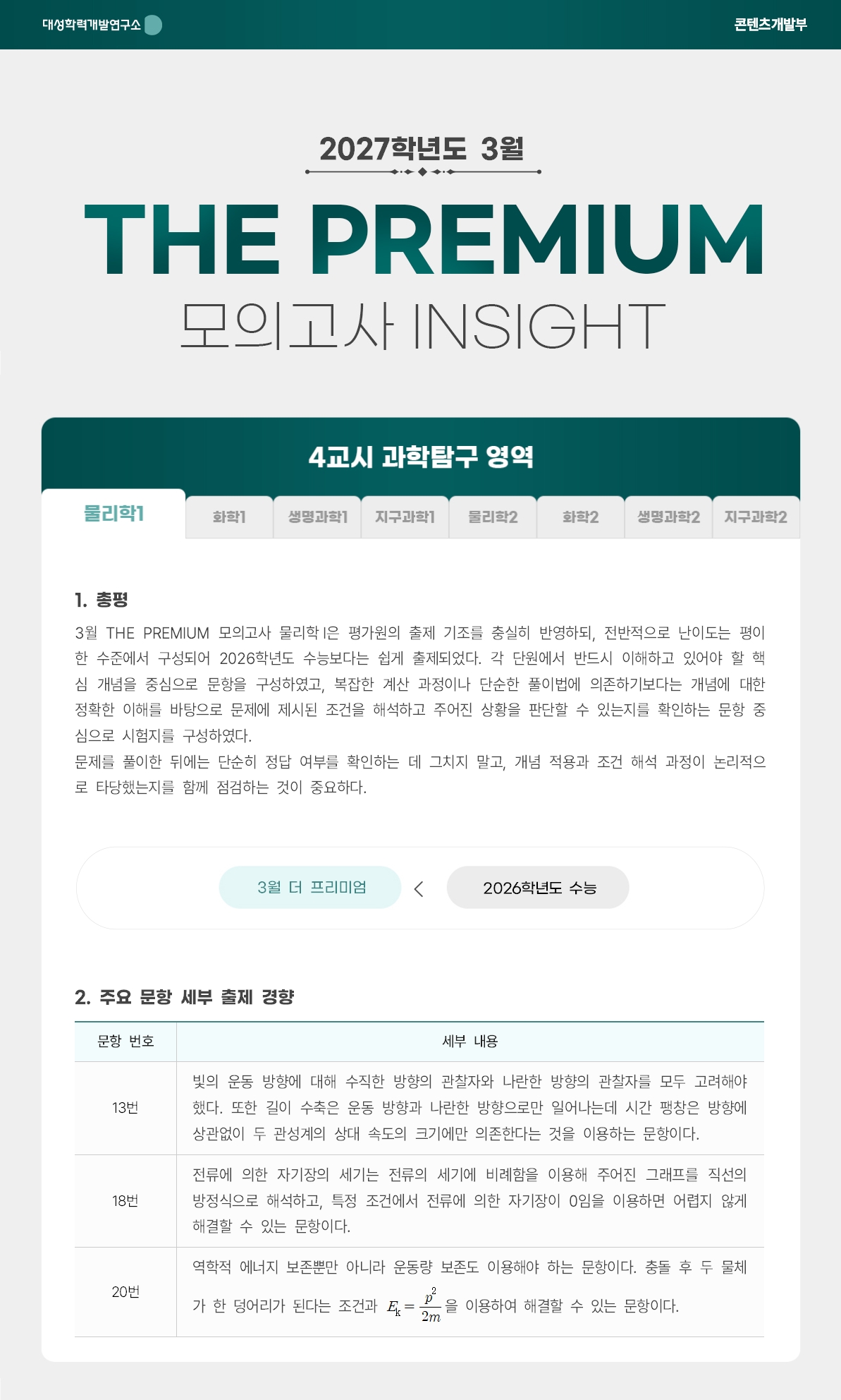 2027학년도 3월 THE PREMIUM 모의고사 INSIGHT 과탐_물리학1.jpg